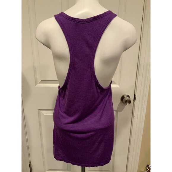 Alexander Wang Purple Racer Back Tank Top W/ Breast Pocket, Size Small - Picture 5 of 6